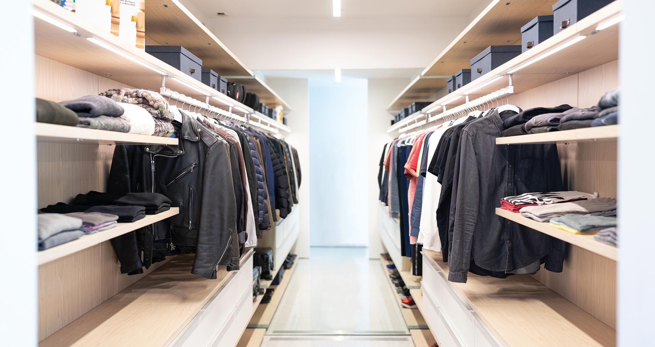 Eco home in LA with a custom built closet design featured in Ideas of Order Magazine